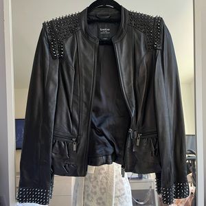 Bebe studded leather jacket
